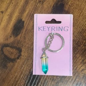 Blue and Gold Crystal Keyring